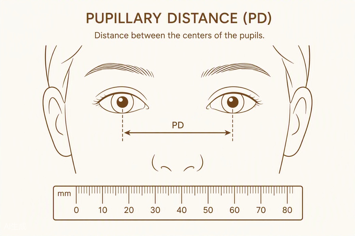 How pupillary distance (PD) is measured — the space between your two pupils in millimeters